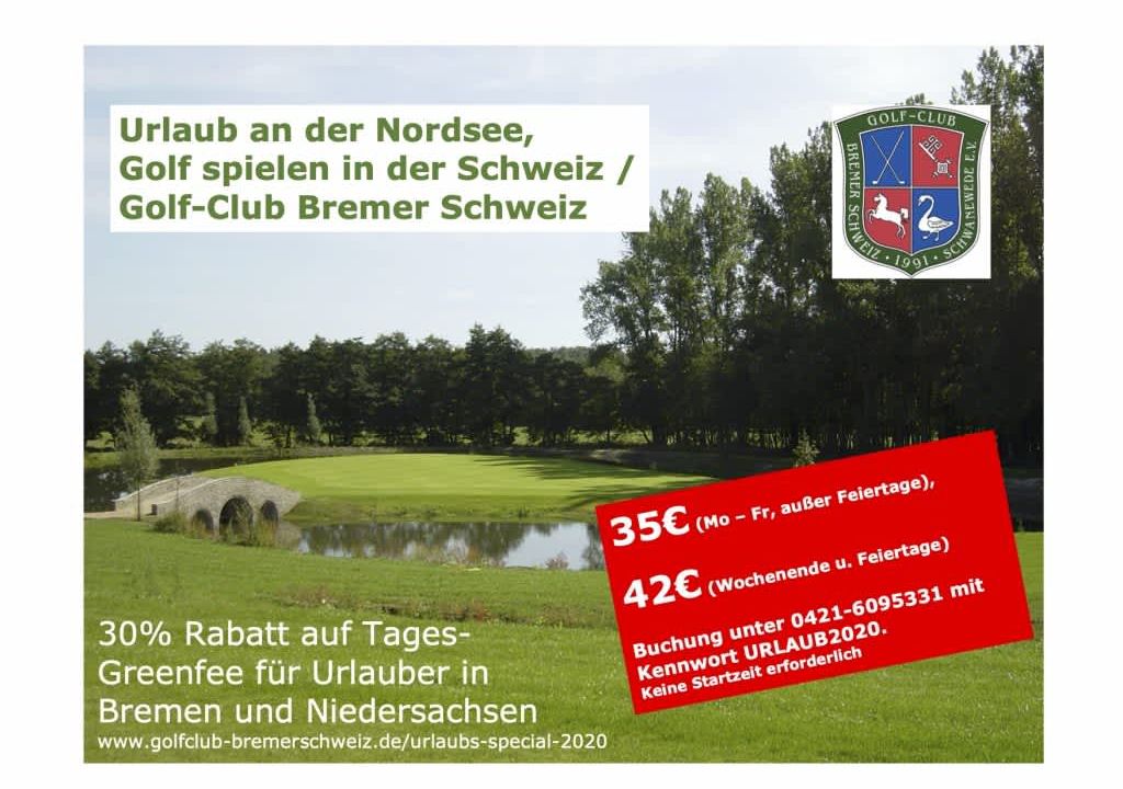 Urlaub an der Nordsee, Golf spielen in der Schweiz / GC Bremer Schweiz