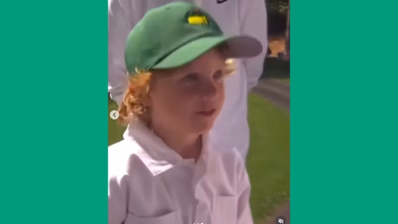 Frankie Fleetwood beim Par-3-Contest: Schafft er es diesmal über Ike’s Pond?