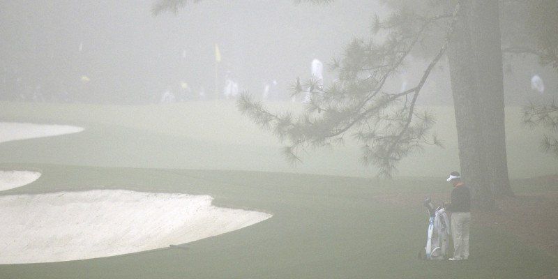 Golf spielen im dichten Nebel...