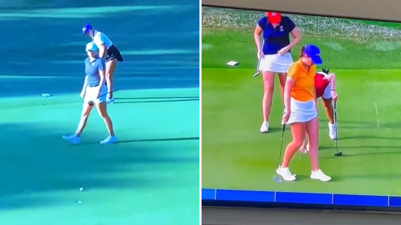 Etikette auf dem Grün: Unbedac...