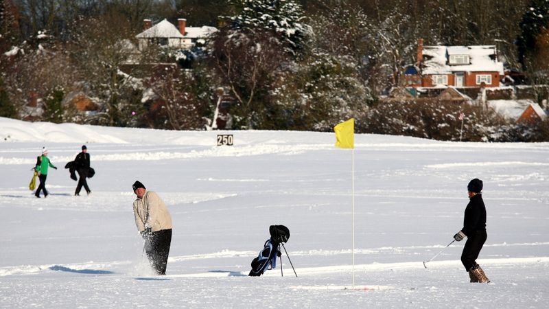 Golf und Schnee: Mit ein paar...
