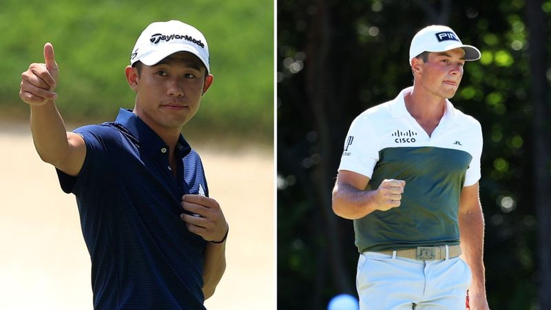 Morikawa und Hovland bei der Z...