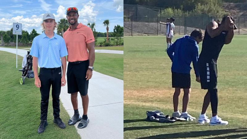 Woods zeigt Bein: Alle Welt sc...