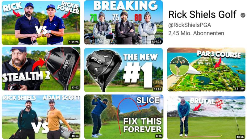 Wenn Rick Shiels abschlägt, sc...