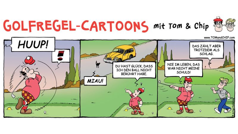 Golfregel-Cartoon: Wann zählt...
