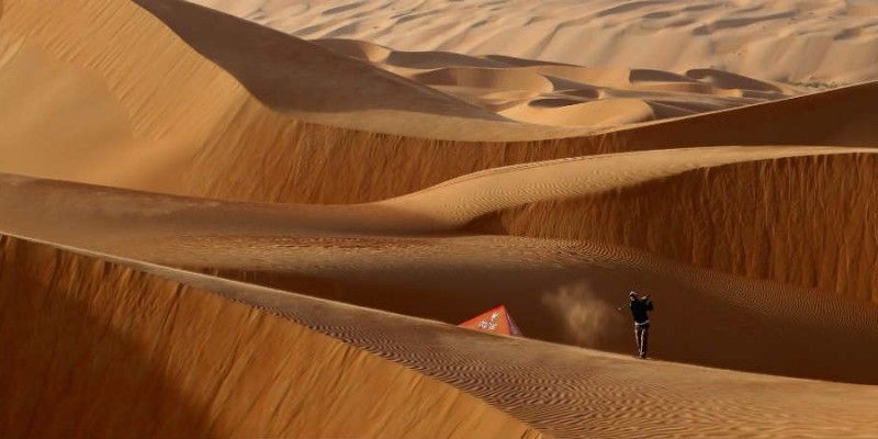 Knifflige Sandbunkersituatione...