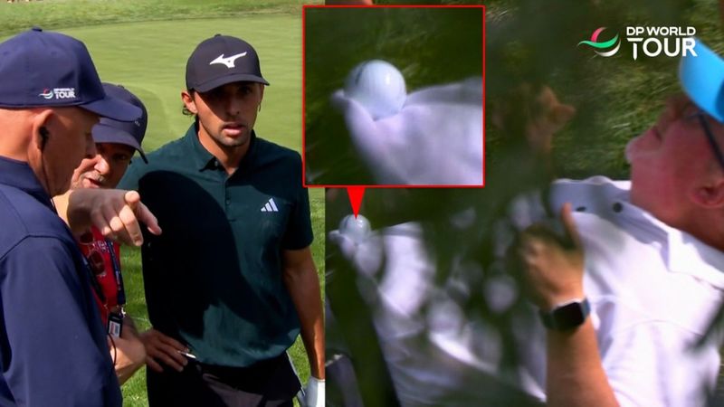 Golfregeln: Ball landet auf Zu...