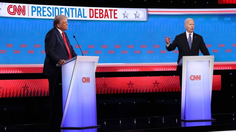 Joe Biden und Donald Trump im...